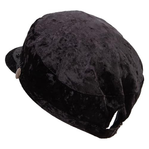 Jeanne Simmons Women's Crushed Velvet Sailor Hat - color: Black