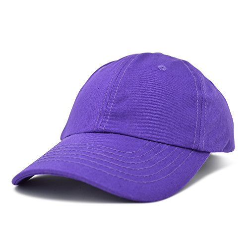 DALIX Baseball Cap Dad Hat Plain Men Women Cotton Adjustable Blank Unstructured Soft - color: Purple