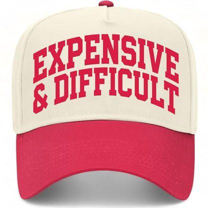 Expensive & Difficult Collegiate Hat - color: Red/Natural