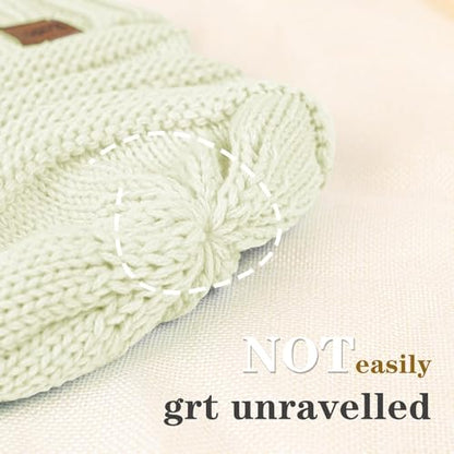 ZOORON Womens Winter Hat Slouchy Beanies for Women Cable Knit Beanie Hats - color: 1pack- White