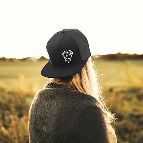 Horror Skull Hat Snapback Hat for Men Women Black Adjustable Classic Adult Baseball Cap Flat Bill Hip Hop Cap - color: Snakes