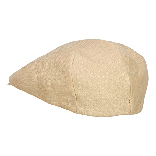 MG Big Size Men's Linen Ivy Cap - Khaki 2XL-3XL