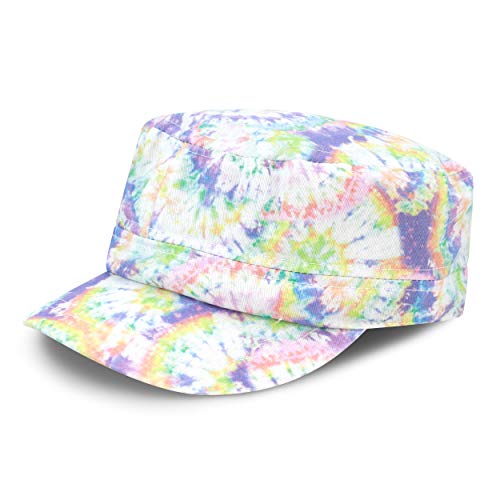 The Hat Depot Cadet Military Army Baseball Cap Tie Dye & Washed Cotton Basic & Distressed Cadet Brushed Cotton Cap - color: 3. Tie Dye - Color 4