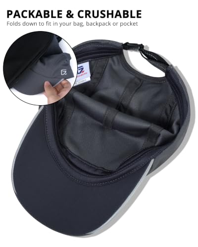 GADIEMKENSD Men’s Running Hat Performance Mesh Cap, Excellent Breathable - color: Dark Gray