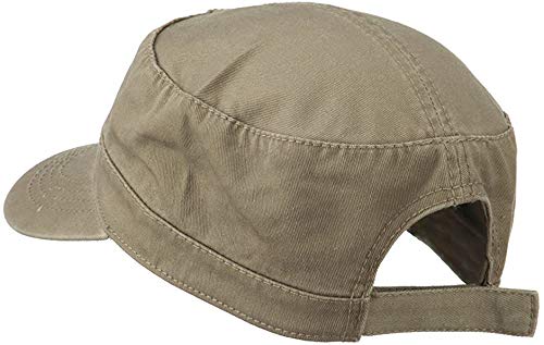 Ashen Fane Superior Garment Washed Cotton Twill Adjustable Army Cap - color: Dark Khaki