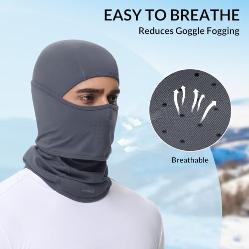 baleaf Balaclava Ski Mask Warm Winter Face Mask with Neck Gaiter - color: Grey
