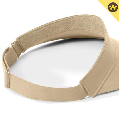 WANDER Running Sun Visor Hat Wide Brim UPF 50+ Mesh Cap for Women - color: Khaki