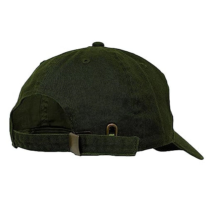 Glory Max 100% Cotton Baseball Cap Classic Plain Low Profile Golf Dad Hat Buckle Adjustable - color: Olive