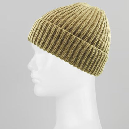 KBETHOS Ribbed Knit Tie Dye Cuffed Beanie Thick Winter Ski Hat Skully Winter Warm Mens Womens Unisex - color: Khaki