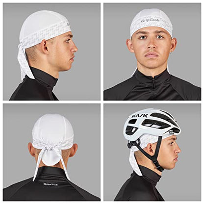 GripGrab Summer Cycling Bandana UV Protection Under Helmet Headwrap - color: White