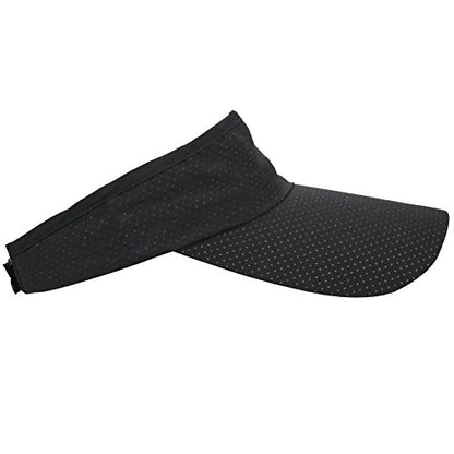 Mens Summer Quick-Dry Run Long Brim Empty Top Baseball Tennis Sun Hat Cap Visor - color: Black