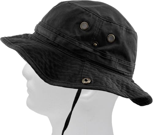 KBETHOS Boonie Bucket Hat Cap Fishing Outdoor Activities - color: Outdoor Boonie Black, size: Large-X-Large