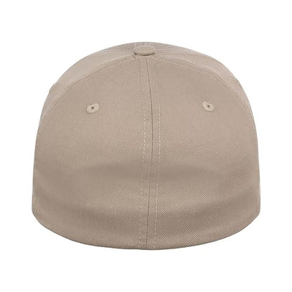 Lids Blank All Star Classic Structured Stretch Fitted Baseball Cap – Curved Bill Hat for Men and Women - color: Khaki, size: Small-Medium