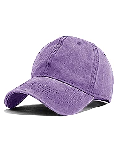 Mommy Jennie Unisex Vintage Washed Distressed Baseball-Cap Twill Adjustable Dad-Hat - color: A28-light Purple