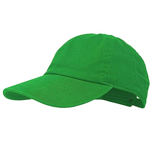 Glory Max 100% Cotton Baseball Cap Classic Plain Low Profile Golf Dad Hat Buckle Adjustable - color: Kelly Green