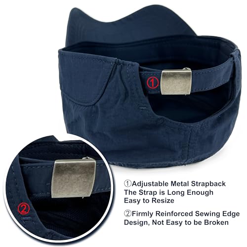 Loneshark Water Resistant Military Hat Quick Dry Cadet Cap Army Flat Top - color: Rectangle-logo-navy