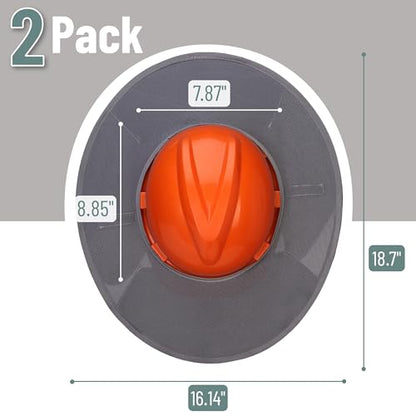 UNCO- Hard Hat Sun Shield, 2 Pack, Grey, Full & Standard Brim Mesh Sunshade High Visibility Reflective, Hard Hat Accessories - color: Grey, size: 2 Pack