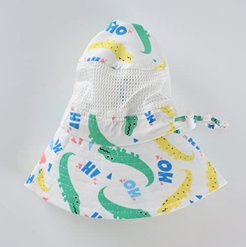 Home Prefer UPF50+ Wide Brim Sun Hat Boys Girls Sun Protection Hat Zoo Beach Swim Safari Bucket Hat for Baby Toddler Kid - color: Crocodile, size: 8-12 Years