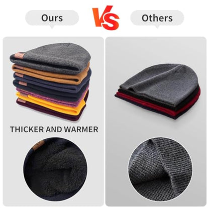OZERO Mens Winter Hat, Fleece Lined Cuffed Beanie for Men and Women - color: Blue