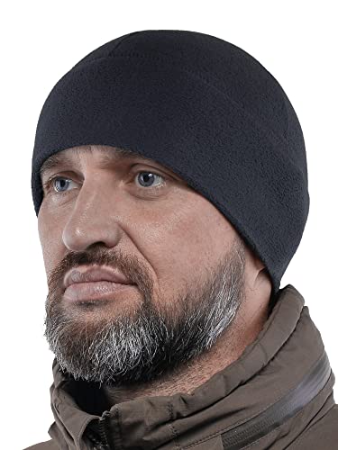 2SBR 2SABERS Warm Lightweight 170 Fleece Watch Cap - Men Women - Outdoor Skull Beanie Hat - color: Dark Navy Blue, size: Large