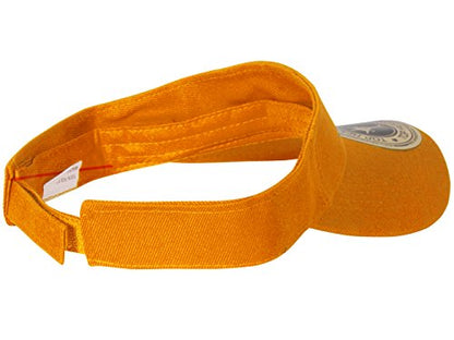 TOP HEADWEAR Solid Adjustable Blank Visor - color: Orange