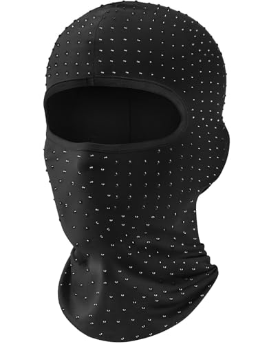 Fuinloth Balaclava Ski Mask, Motorcycle Summer Thin Cooling UV Protection - color: Diamond