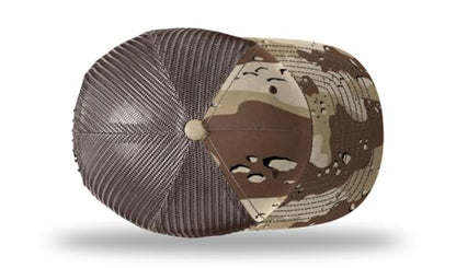 Richardson 112FP & 112PFP Classic Fit Five-Panel Snapback Trucker Cap |OSFM - color: Desert Camo/Brown