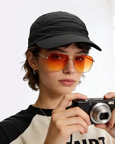 Croogo 5 Panel Running Hat Quick Dry Baseball Cap Sun UV Sports Outdoor Cap - color: Gd50-black