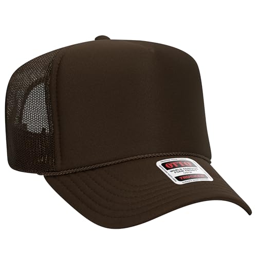 BROTHER TRUCKERS The World's Greatest Polyester Trucker Hat Blank in 73+ Colors - Wholesale Snapback Hat - color: Brown