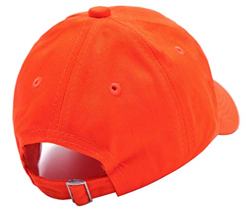 Edoneery Kids Baseball Hat, Adjustable Cotton Cap - color: Orange, style: 3-8 Years