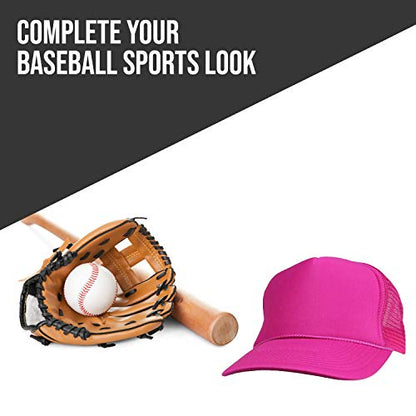 2 Packs Baseball Caps Blank Trucker Hats Summer Mesh Cap (2 FOR Price of 1) - color: Hot Pink