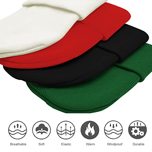 UTTPLL Baby Boy Girl Knit Warm Baby Hats Thick Soft Toddler Beanies Slouchy Ribbed Cuffed Beanie for Boys Girls - color: Red