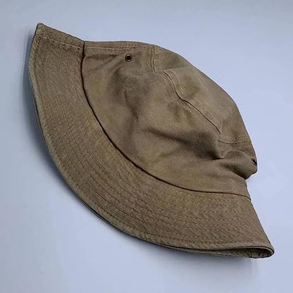 Premium Cotton Bucket Hats,Packable Hats for Men Women,Summer Bucket Hat,Fishing Sun Hats - color: Khaki