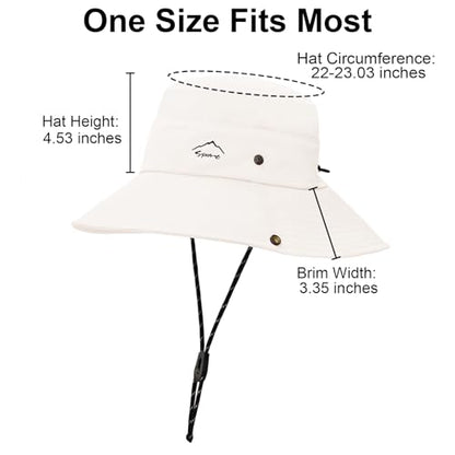 Sun Hats for Women Bucket Hat UV Protection Fishing Hat Wide Brim Safari Hats 2 in 1 Zip-Off Sun Visor Hats UPF 50+ - color: 1pack-beige
