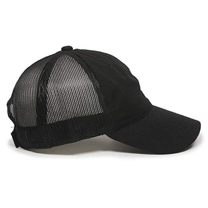 Outdoor Cap Garment Washed Meshback Cap - color: Black