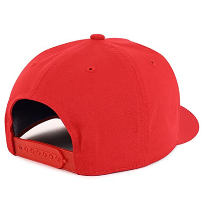 Trendy Apparel Shop Premium High Crown Cotton 5 Panel Pro Style Cap - color: Red