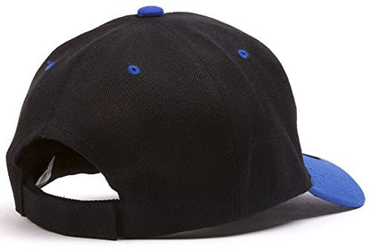 TOP HEADWEAR 12-Pack Adjustable Baseball Hat - color: Black/Royal