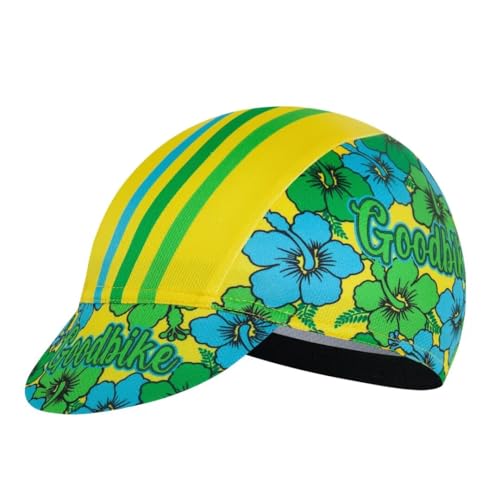 Cycling Cap for Man and Woman Cycling Hat Under Helmet-Polyester Breathable Sweat Absorbent - color: Flo-5