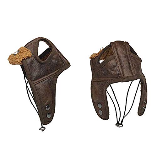 Leconpet Dog Aviator Hat, Dog Winter Pilot Hat with Ear Flaps for Cold Weather (XL, Brown) - color: Brown, size: XL