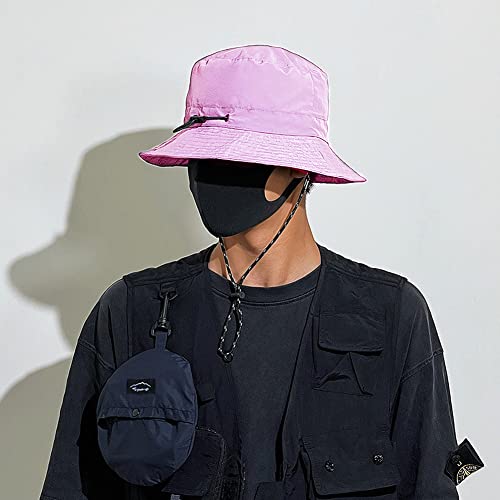 Waterproof Bucket Hat for Women and Men - UV Protection Beach Sun Hat Fishing Safari Boonie Hat Rain Hat Adjustable Packable - color: Purple - Waterproof