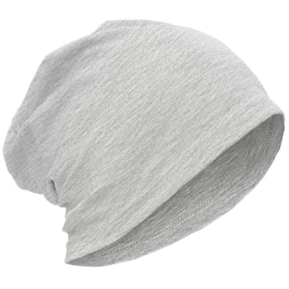 ROYBENS Lightweight 100% Cotton Slouchy Summer Beanie Men Women, Chemo Cap - color: 1pc Light Gray, size: Large