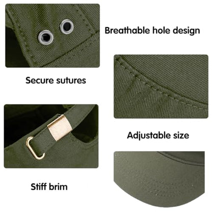 Men's Military Cadet Hat Flat Top Newsboy Cap - color: Green
