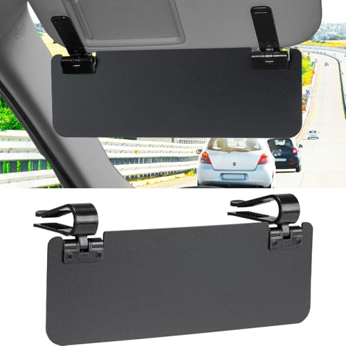 JOYTUTUS Sun Visor Extender for Cars, Opaque Sun Visor Extender Universal Sun Blocker UV400, Adjustable Visor Extension for Car Visor,Double-Clip,Anti Glare Stray Light - size: Standard Opaque