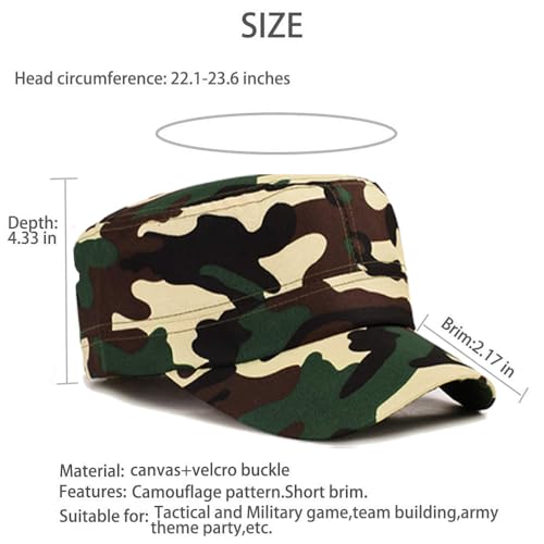 Army Hat Boys,Fatigue Camo Soldier Cap,Military Party Birthday Helmet - color: 12pcs Camouflage