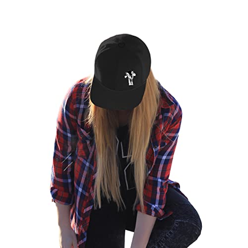 Horror Skull Hat Snapback Hat for Men Women Black Adjustable Classic Adult Baseball Cap Flat Bill Hip Hop Cap - color: Goat