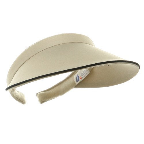 Piping Clip On Visor - color: Beige