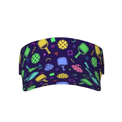 Unisex Adjustable Sports Sun Visor - color: Pickleball