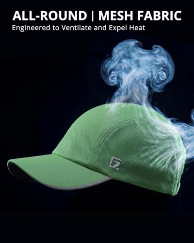 GADIEMKENSD Men’s Running Hat Performance Mesh Cap, Excellent Breathable - color: Green