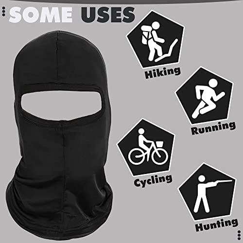 Silk Balaclava Face Mask Men - Breathable Under Helmet Wear Windproof Motorcycle Balaclava - color: Black - 1 Pack