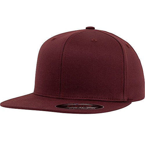 Flexfit Two-Tone Stretch Mesh Fitted Cap Hat - color: Maroon, size: Large-X-Large, style: Flexfit Flat Visor